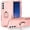 Rosegold, variant on SaniMore for Samsung Galaxy S23 Multi-Functional Case, 3-Layer Protection Magnetic Cover Support Car Mount & 360° Rotatable Ring Kickstand Full Body Shockproof Protective Shell, Blue