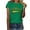 Green, variant on Womens Retro Graphic Summer T-Shirt Short Sleeve Soft Cotton Lightweight Casual Tee Basic Top