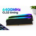 thumbnail image 2 of V-Color TMXFL3264832KWK Manta XFinity RGB DDR5 64GB (2x32GB) 6400MHz CL32 - Black, 2 of 4