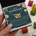 thumbnail image 4 of Interlocking Hearts Necklace, To My Girlfriend, Hold My Heart, Romantic Jewelry Gift For Girlfriend, Birthday Christmas Present, Sentimental Necklace From Boyfriend, Love Keepsake For Her, 4 of 6