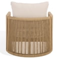thumbnail image 6 of Safavieh Couture Gale Coastal Teak Patio Chair, Natural/Beige, 6 of 12