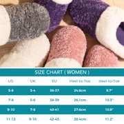 HomeTop Womens Comfy Clog Slippers Soft Warm Non-slip Indoor House Shoes with Fuzzy Collar Dark Black, 7-8 US