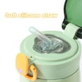 thumbnail image 3 of 1 taza de agua aislada de acero inoxidable 304, pequeña, fresca, simple, con tapa abatible, taza con pajita, taza aislante portátil, 3 of 5