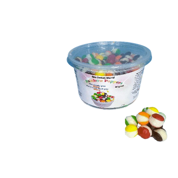 Freeze Dried Skittlez Candy-Rainbow Poppers- Original -6.5oz Resealable Container - MADE FRESH TO ORDER- Small Batch - Proudly Made in the U.S.A.
