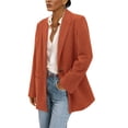 thumbnail image 1 of Blazer PRETTYGARDEN de Pana con Solapa Chaqueta de Invierno Rojo Ladrillo M, 1 of 8