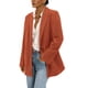 thumbnail image 1 of Blazer PRETTYGARDEN de Pana con Solapa Chaqueta de Invierno Rojo Ladrillo M, 1 of 8