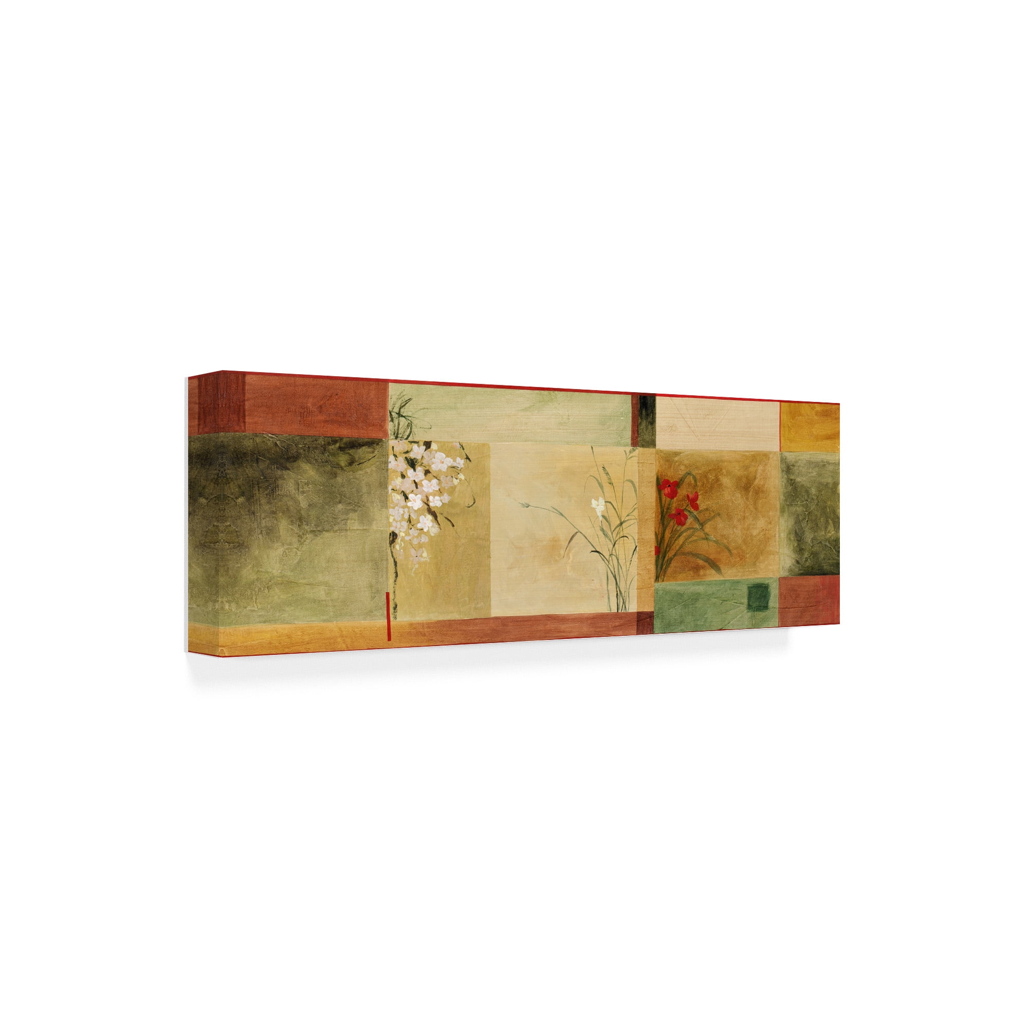 Trademark Fine Art 'Colorful Panels Floral' Canvas Art by Pablo Esteban
