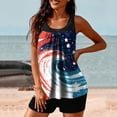thumbnail image 4 of Purcolt Women's Two Piece Tankini Swimsuits Funny 4th of July Patriotic American Graphic Crop Tank Top with Boyshorts Bathing Suits Summer Beach Swimwear, 4 of 7