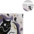 thumbnail image 5 of Cats Ying Yang Shower Curtain for Bathroom Modern Bathroom Decor Waterproof Washable Fabric Shower Curtains with 12 Hooks for Hotel Bathroom Bathtubs 60x72 Inch, 5 of 6