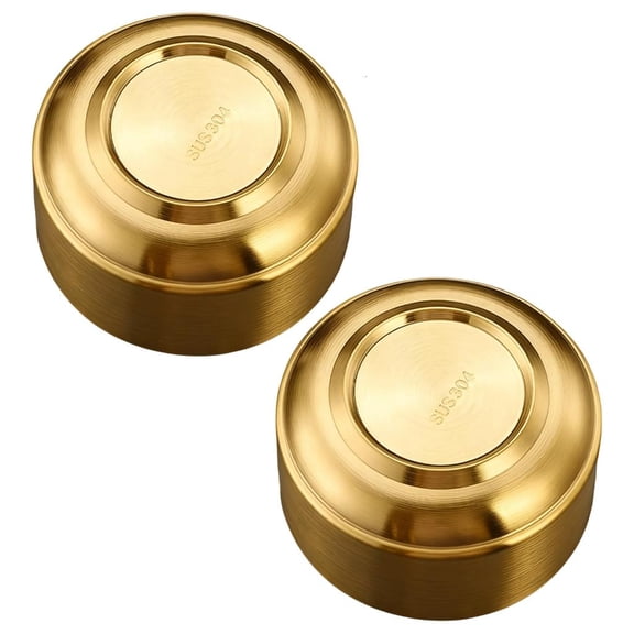 Giaone Pack of 2 Stainless Steel Rice Bowls Portable Soup Bowl for Camping Trip