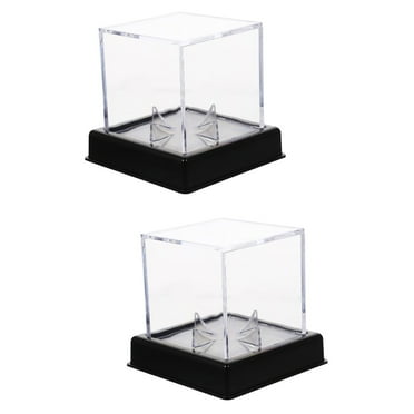 2 Sets  Acrylic Baseball Case Household Softball Case Decorative Baseball Holder Baseball Supply