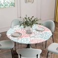 thumbnail image 5 of Red Blue Coral Coastal Round Tablecloth for 45-54 Inch Tables,Fitted Table Cover with Elastic Edge,Summer Beach Seaside Nautical Waterproof Outdoor Table Cloth Protector for Patio Garden Dinner, 5 of 9