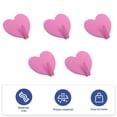thumbnail image 6 of FRCOLOR 10pcs Purple Self Adhesive Heart Hooks for Home Use Iron Material No Drill Wall Hooks, 6 of 9
