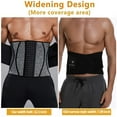 thumbnail image 3 of KIWI RATA Neoprene Sauna Workout Waist Trainer for Men Sweat Trimmer Belt with Double Tummy Control Straps, 3 of 6