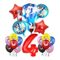 thumbnail image 2 of Globo de papel de aluminio para decoración de fiesta de cumpleaños, suministros de actividades para niños, juguetes de baño para bebés, Sonic azul, dibujos animados（26pcs12, 2 of 5