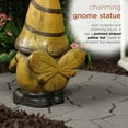 thumbnail image 5 of Alpine Corporation 19"H Vintage Gnome Holding Leaf Bird Feeder with Hat, 5 of 12