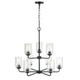 thumbnail image 3 of 9609-MB Millennium Lighting Moven - 9 Light Chandelier-26.75 Inch Tall and 28 Inch Wide-Matte Black Finish    -Traditional Installation, 3 of 7