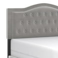 thumbnail image 2 of Modern Velvet Upholstered 60" Queen Bed in Light Grey, 2 of 7