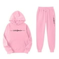 thumbnail image 4 of Gelikeya Toddler Kids Girls Hoodie Sweatsuits Long Sleeve Hooded Tops Pants 2 Piece Clothing Sets 1-9Y (Pink, 4-5 Years), 4 of 5