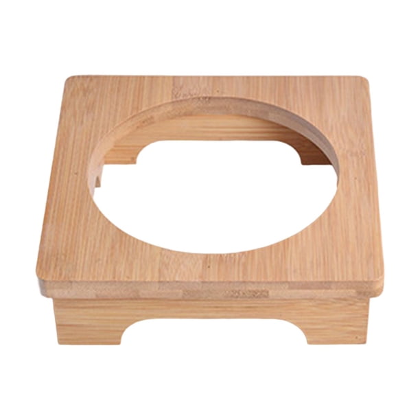 Salvamanteles de bambú para cocina, salvamanteles de madera para mesa, para preparar bibimbap coreano. Titular de la olla