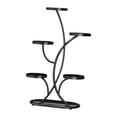 thumbnail image 2 of Soporte para flores, soporte para múltiples plantas, artesanía, moderno, de varios niveles, para exhibición de plantas, para decoración de esquinas al Negro, 2 of 8