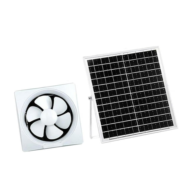 DOLITY Solar Exhaust Fan Kitchen Bathroom Ventilation System for Attic Chicken Coop 12inch
