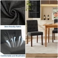 thumbnail image 6 of Upholstered Dining Kitchen Chairs Set of 2,Parsons Button Tufted Dining Room Chair Fabric Kitchen Chairs with Wood Legs & Padded Seats,Modern Armless Accent Chairs,Living Room Kitchen Furniture, 6 of 9