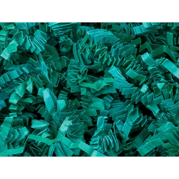 Pack Of 1, Solid Teal Crinkle Cut™ Paper Shred (Spring Fill / Zig Fill) 1/8" Wide 10 Lb Made In USA