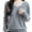 Gray, variant on Feancey V Neck Sweaters for Women Trendy Lightweight Cozy Knit Sweater Cute Long Sleeve Tops Fall Fashion Clothing Pullover Beige M