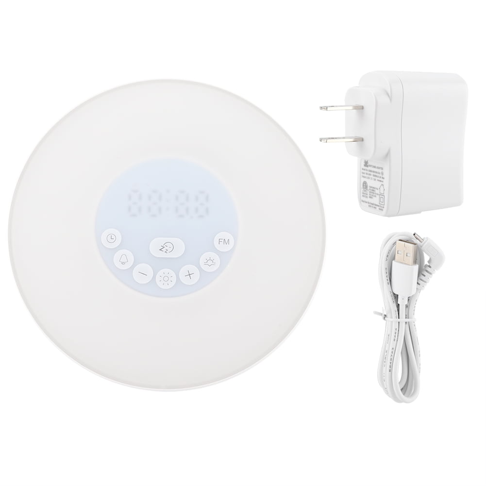 Wake Up Alarm Light Dawn Clock/Sunset Digital with FM Radio Touch Control Function (US Plug) Gseagtia