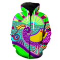 thumbnail image 1 of Sudadera con cremallera para hombre, con estampado 3D abstracto de grafiti artístico, para primavera y otoño, estilo hip hop, para adolescentes, de manga larga, estilo urbano, estilo Harajuku., 1 of 6
