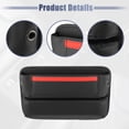 thumbnail image 4 of 2pcs Car Seat Gap Filler Multiple Pockets Car Seat Organizer Console Side Pocket Storage Box Black Red, 4 of 6