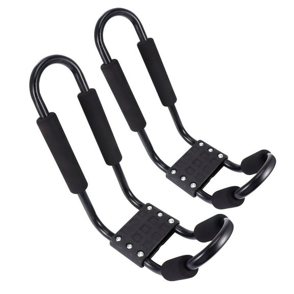 Niceauty 2Pcs Black Car Storage Rack Aluminium Roof Frame Kayak Carrier Easy to Install