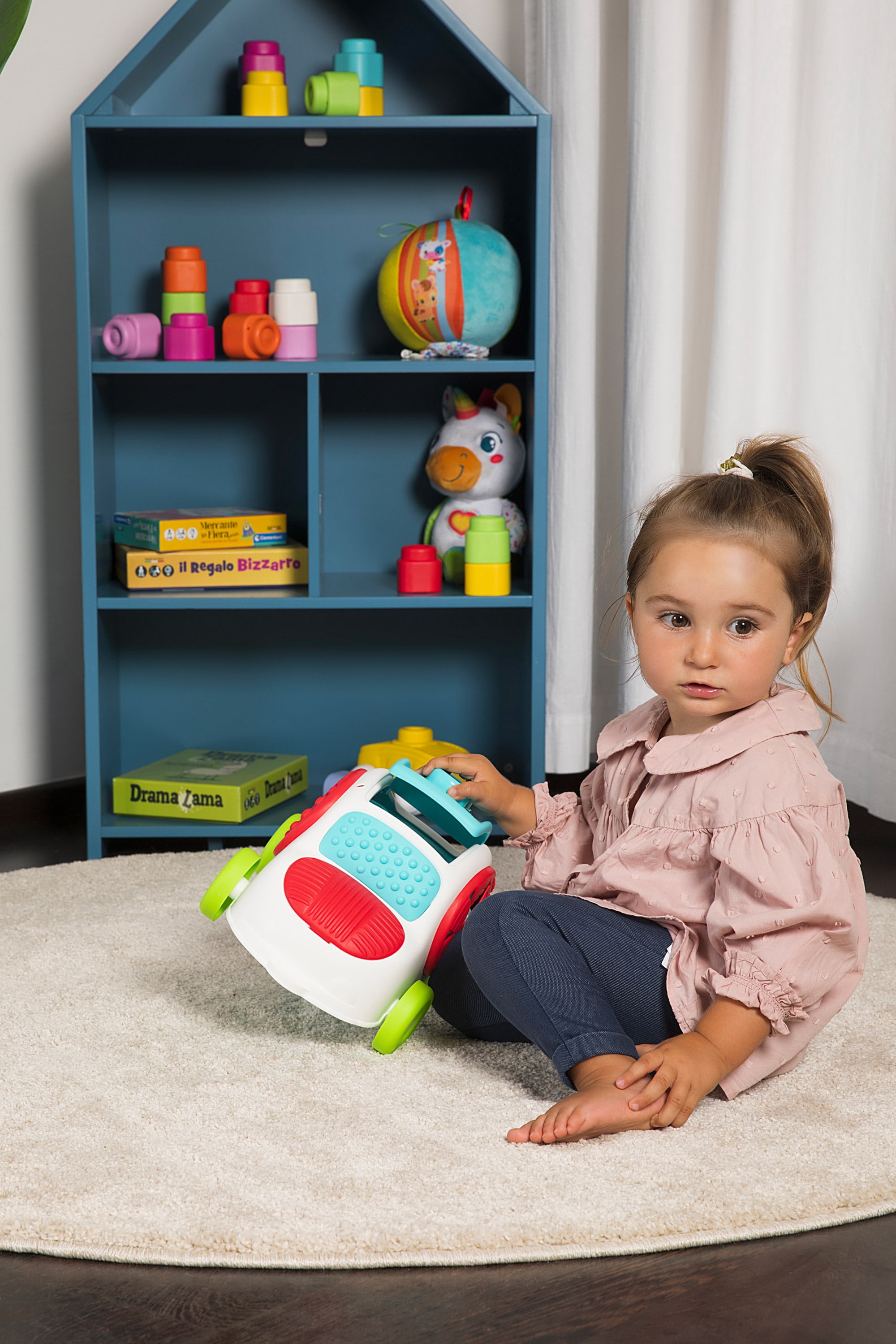 Clementoni Soft Clemmy Sensory Car for Babies and Toddlers with Stacking Blocks