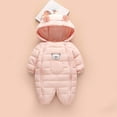 thumbnail image 2 of PureCasa Jumpsuit for Toddler Boys Girls Winter Warm Snowsuit Outwear Newborn Hooded Footed Romper Jumpsuit for 0-24 Months, 2 of 6