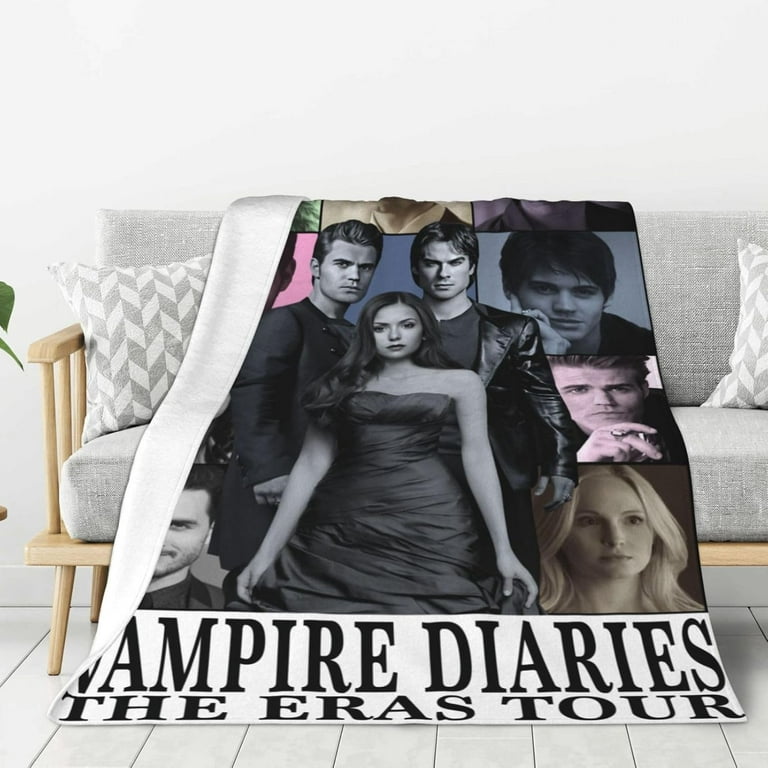 Damon Salvatore Thow Photo Collage Blanket, Soft Flannel Fleece