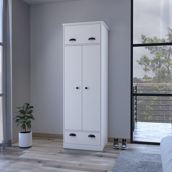 Newboti Furniture Armoire Dumas, Bedroom, White 39369