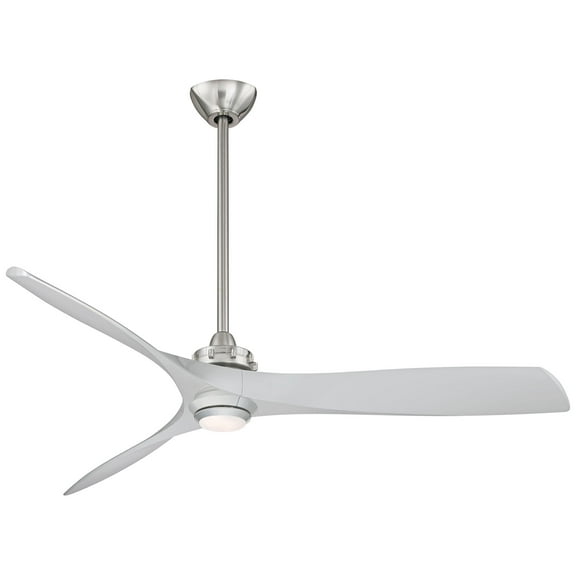 F853L-BN/SL-Minka Aire Fans-Aviation - Ceiling fan with Light Kit in Transitional Style - 15.25 inches tall by 60 inches wide-Brushed Nickel