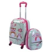 Costway 2Pc 12'' 16'' Kids Luggage Set Suitcase Backpack School Travel Trolley ABS by Costway