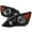Black Housing Clear Lens, variant on Spec-D Tuning Black Headlights Compatible with 2007-2011 Honda CR-V