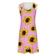 thumbnail image 4 of RYDCOT Women's Summer Dresses 2024 Beach Casual Sleeveless Sunflower Print Tank Dresses Sundress T Shirt Dresses for Women Loose Fit Clearance, 4 of 5