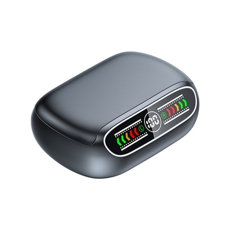 Suodoka BQ50 Wireless Bluetooth 5.3 Earbuds, Low Energy Consumption Front Digital Display Headset with Crystal Clear Audio, Black