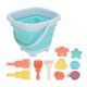 thumbnail image 1 of 11Pcs Children Sandpit Toy Interactive Educational Reliable Sand Mold Rake Shovel Beach Sand Toy Set for Boys and Girls Blue Folding Bucket, 1 of 4