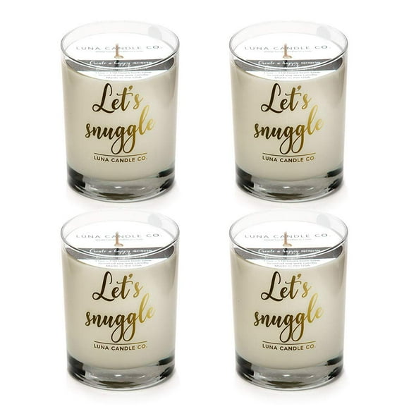 LUNA CANDLE CO. Lets Snuggle -Lavender Scented Luxurious Candles - 11 Oz (4 Pack)