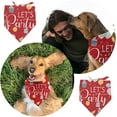 thumbnail image 5 of 1 Pc Let's Party Printed Dog Bandana Colorful Balloon Ribbons Birthday Celebration Puppy Scarf Kerchief Cotton Decorative Pet Bandana Pet Accessories for Pet Dog Lovers 30.7x21.6inch, 5 of 6
