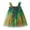 Green, variant on Summer Dresses For Girls Sleeveless Star Moon Tie Dye Tulle Holiday Party Dance Party Princesses Clothes Princess Dresses For Girls Size 2-3T