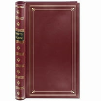 Pioneer Photo Album Spiral Bound Bi-Directional Le Memo Pocket Photo Album with Gold Trim, Holds 300 4x6" Photos, 3 Per Page, Burgundy