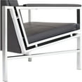 thumbnail image 2 of Studio Designs Home Atlas Bonded Leather and Metal Accent Chair in Black/Chrome, 2 of 7