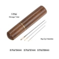 thumbnail image 3 of Unique Bargains 24Pcs Large Eye Hand Sewing Needles Gold Tail Needles with Wood Needle Case, 3 of 6