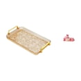 thumbnail image 1 of Bandeja para servir,Bandeja rectangular para servir en la cocina con asa,Bandeja de almacenamiento Plato para servir Tocador de baño,Escultura de ciervo,Estatuas de ciervos durmientes de, 1 of 8